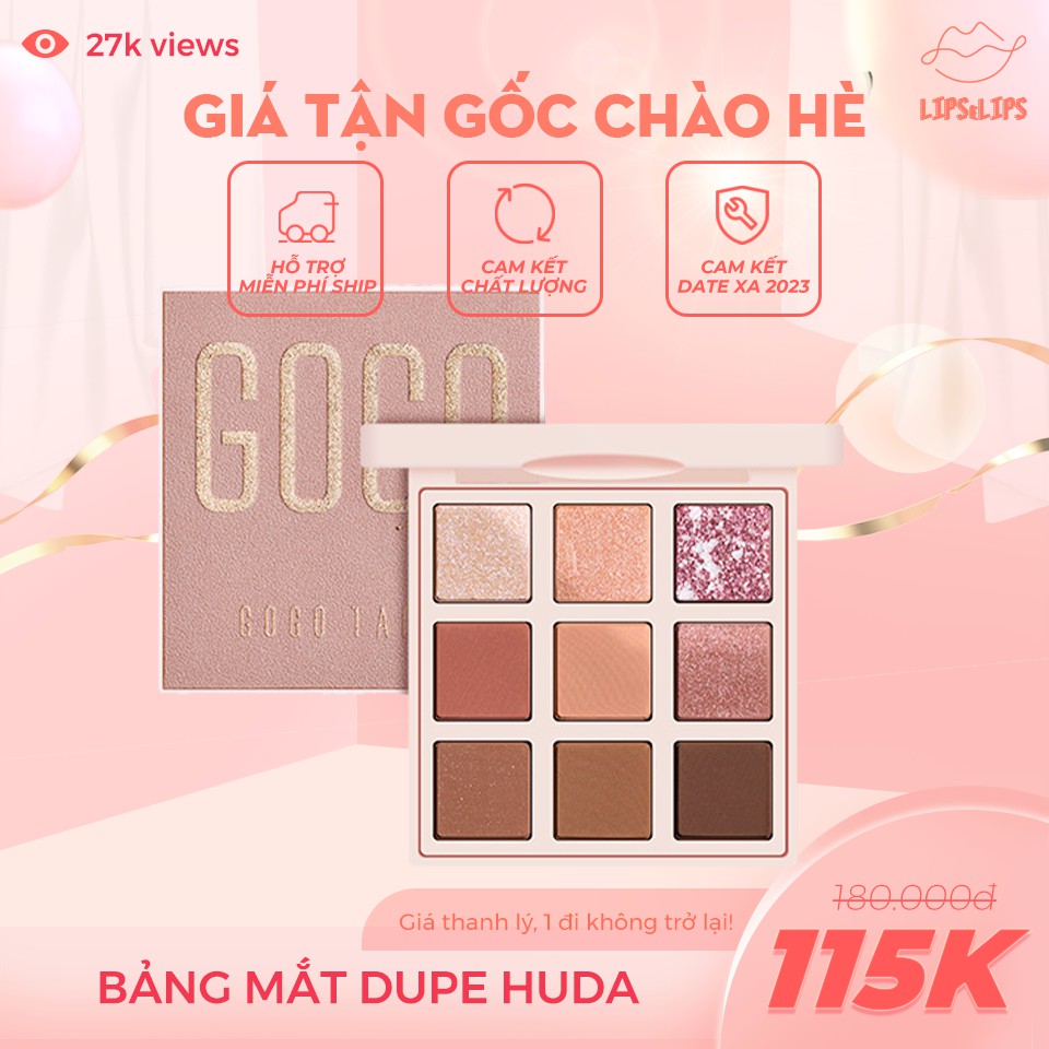 Bảng Mắt 9 Màu Vỏ Da Dupe Huda