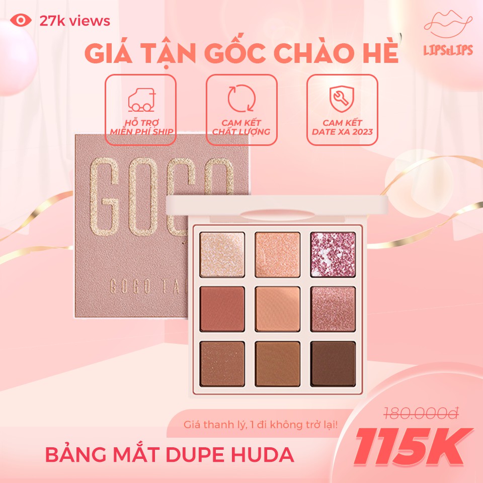 [Giá Thanh Lý] Bảng Mắt 9 Màu Vỏ Da Dupe Huda