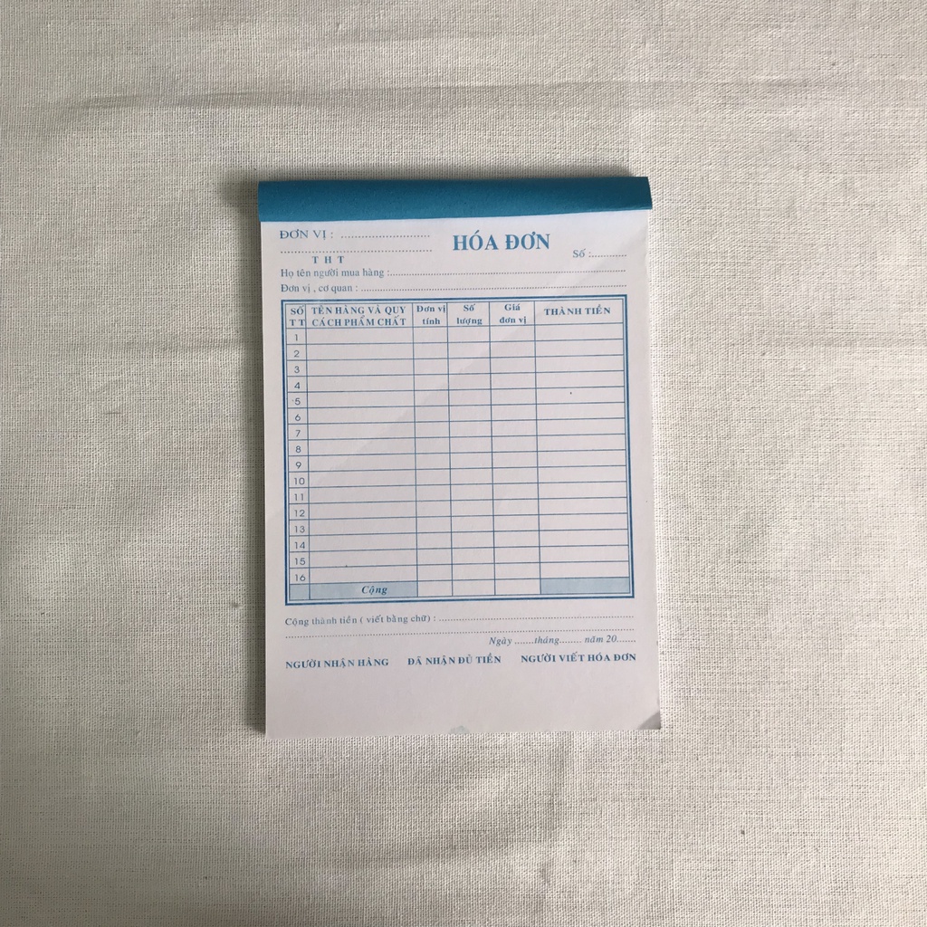 HOÁ ĐƠN  1 LIÊN FOR A5 50 TỜ 15x21