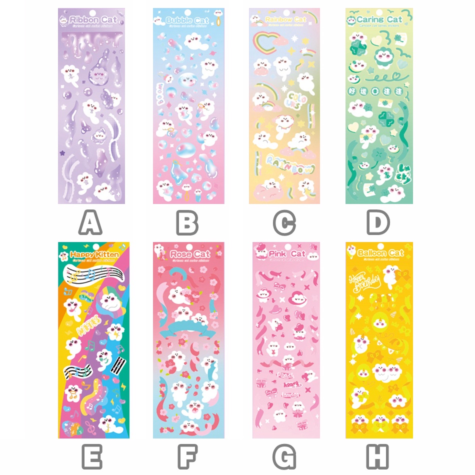 Flowertree 1 Sticker Dán Trang Trí Hình Mèo Đa Dạng