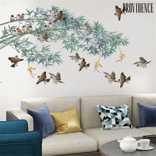 Decal Dán Tường Hoạ Tiết Cây Tre
