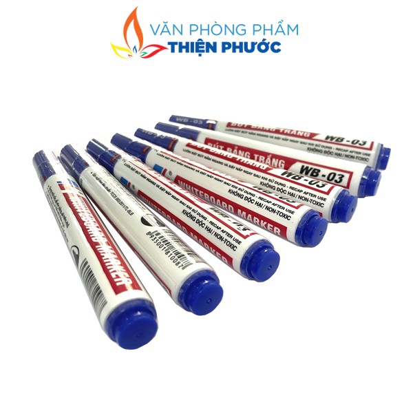 Bút lông bảng trắng Thiên Long nhiều màu WB-03 - Bút viết xóa dễ dàng THIỆN PHƯỚC