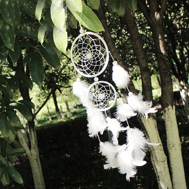 Bùa Đuổi Bắt Giấc Mơ Dream Catcher Có Đèn Led Treo Tường Trang Trí