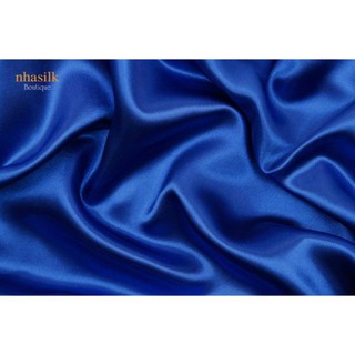 (Loại 1) Bộ Ga Gối Phi Lụa 4 Món Cao Cấp Lan Pham Bedding Màu Xanh Biển
