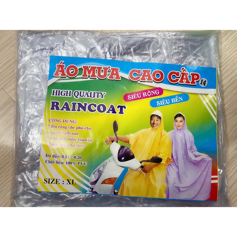 Áo Mưa Trong Suốt 1 Đầu Nhựa Siêu Dẻo Việt Tâm Hàng Việt Nam Loại 1 (Bảo Đảm Chất Lượng)