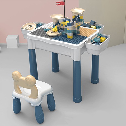 Bộ bàn xếp hình lego kèm theo ghế cho bé mẫu mới 2020