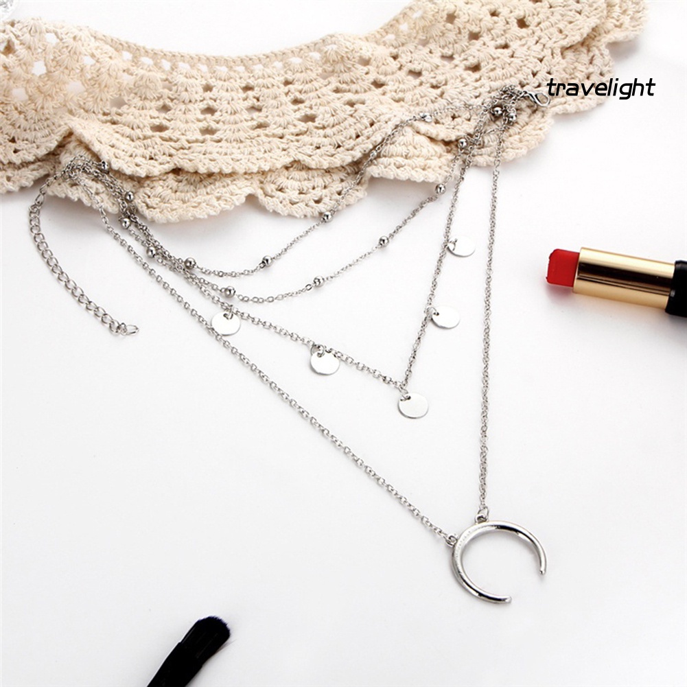 Vòng Cổ Choker Nhiều Lớp Mặt Hình Đồng Xu Phong Cách Boho Thời Trang Cho Nữ