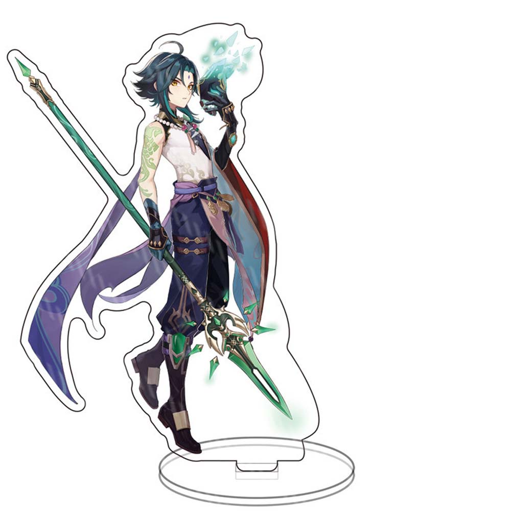 Mô hình nhân vật hoạt hình Genshin Impact có giá đỡ bằng acrylic để bàn trang trí