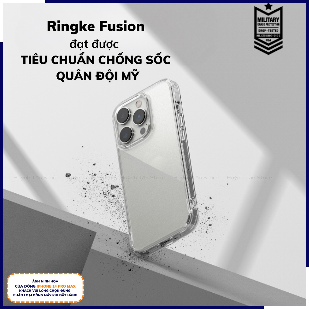Ốp lưng iphone 14 pro max ip 14 plus RINGKE chính hãng trong suốt chống sốc FUSION X chống ố vàng huỳnh tân store
