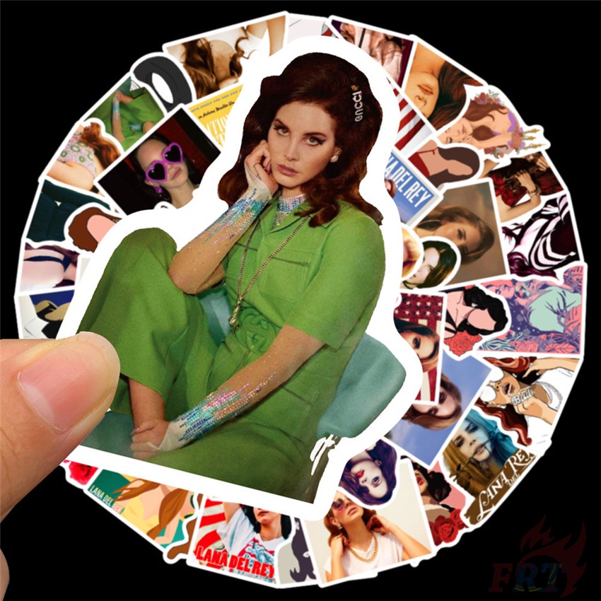 Bộ 50 miếng dán hình ca sĩ POP Lizzy Grant tự làm dùng dán hành lý/ máy tính xách tay/ ván trượt