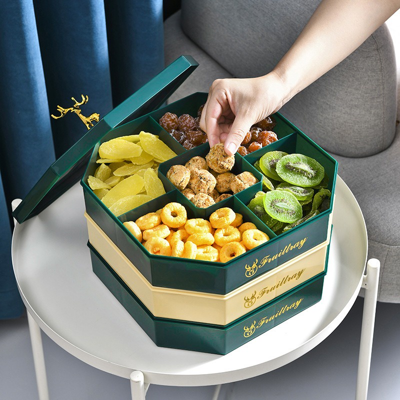 Khay Mứt Tết Hình Hươu Đựng Bánh Kẹo Cao Cấp, Trang Trí Nhà Cửa Đón Tết