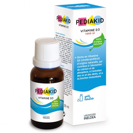 Pediakid Vitamin D3 Hỗ Trợ Tăng Cường Hấp Thụ Canxi Giúp Xương Chắc Khỏe Tăng Chiều Cao