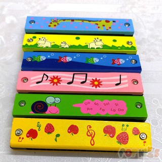 Kèn Harmonica, Đồ chơi Nhạc cụ, Kèn harmonica gỗ, Đồ chơi cho bé