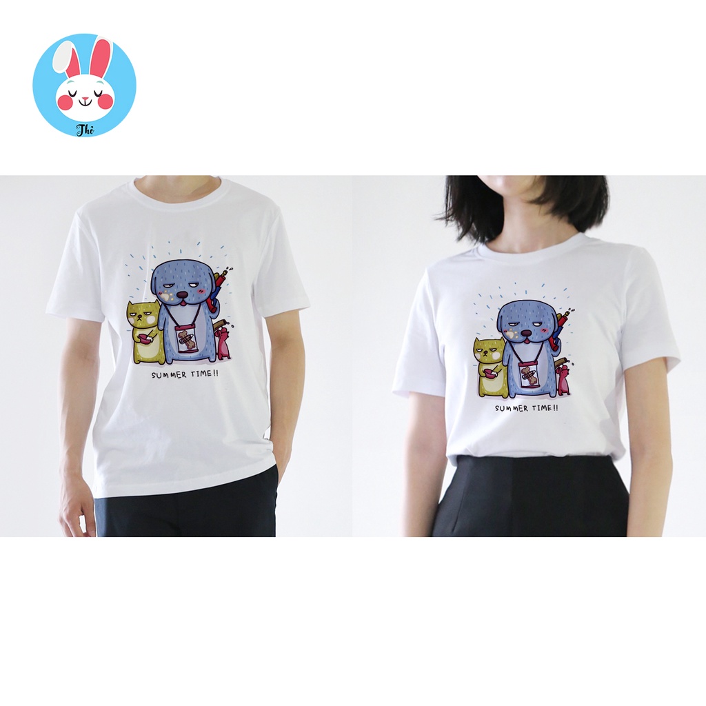Áo Thun Nam Nữ Nhiều Size | Áo thun Team Summer dành cho Nam Nữ - Chất Liệu Cotton Tici Mềm Mịn
