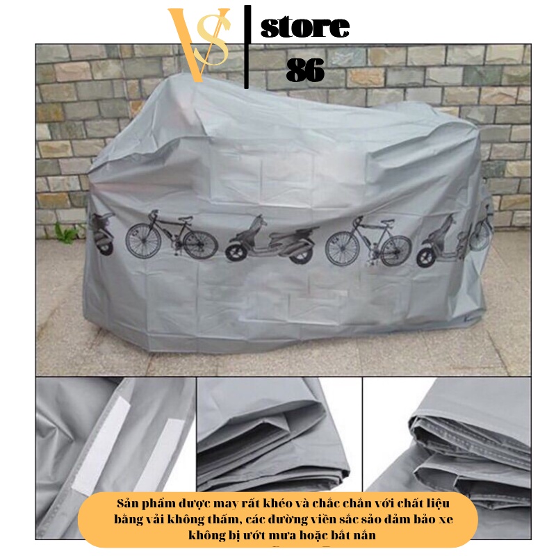 Bạt phủ xe máy ,xe đạp siêu tiện lợi - Aó trùm xe máy cao cấp che mưa chống nắng đa năng VS STORE
