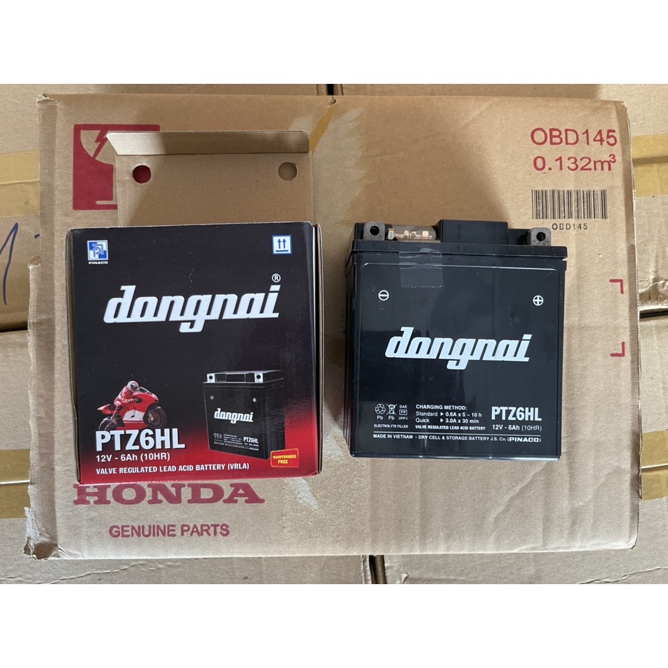 Ắc Quy Xe Máy Đồng Nai 12V - 6Ah lắp xe Dream,Wave,Future,ViVa,Suzuki,Jupiter,Angle,Sirius,Exciter...