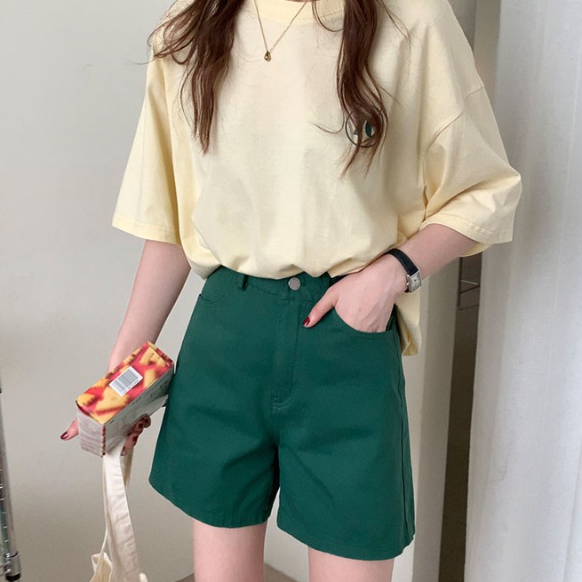 Quần Short Cạp Cao Ống Rộng Phong Cách Mới Hè 43076