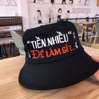 Nón bucket thêu tiền nhiều để làm gì