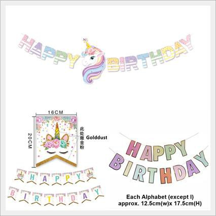 Bộ Dây Cờ Treo Trang Trí Sinh Nhật Hình Kì Lân