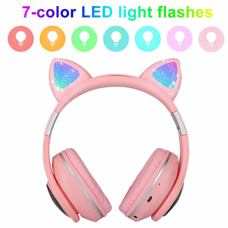 HEADPHONE TAI MÈO  [Có MIC] ( Tai nghe tai mèo)  [Đặt Biệt CÓ ĐÈN LED][CỰC CUTE , DỄ THƯƠNG][ DÀNH RIÊNG GAME THỦ NỮ)