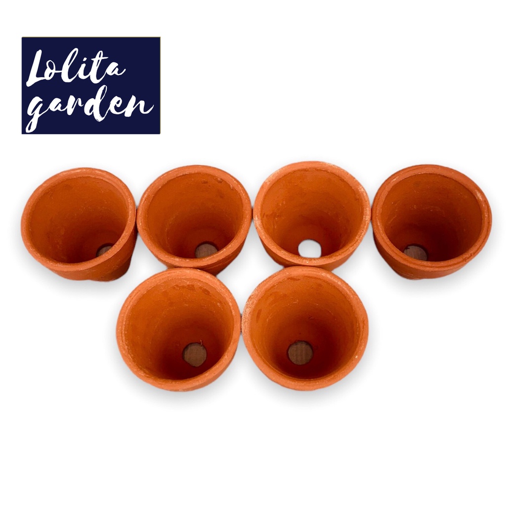 CHẬU ĐẤT NUNG NÂU MINI ĐƯỜNG KÍNH 3CM SIÊU XINH SIÊU KHỎE LỖI 1 ĐỔI 1