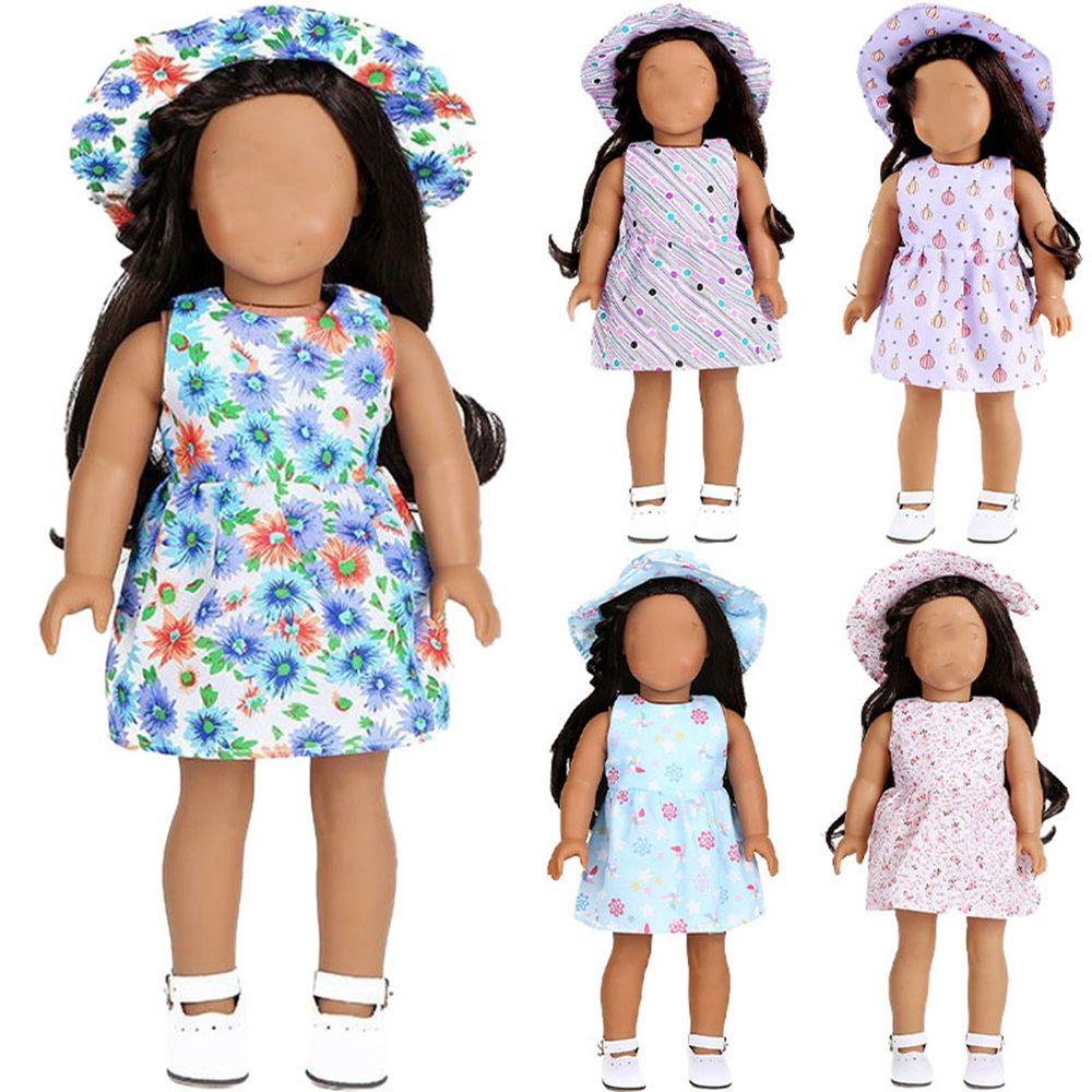 Đầm Búp Bê 18inch Họa Tiết Hoa Thời Trang Cho Bé Gái