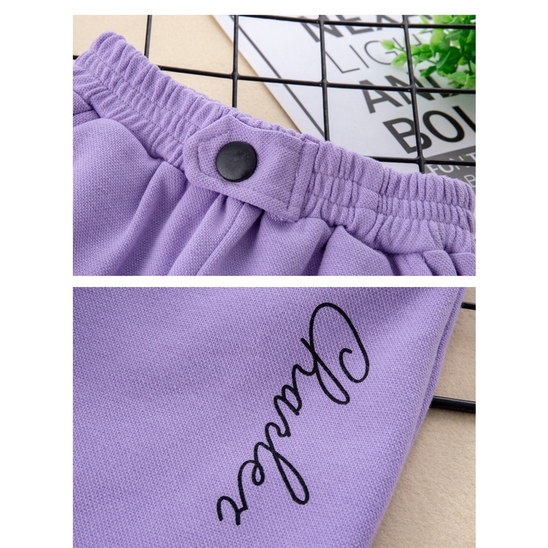 Áo Khoác Tay Dài Có Khóa Kéo + Quần Dài In Họa Tiết Hoạt Hình Phong Cách Hàn Quốc Thời Trang Thu Đông Cho Bé 100-160cm