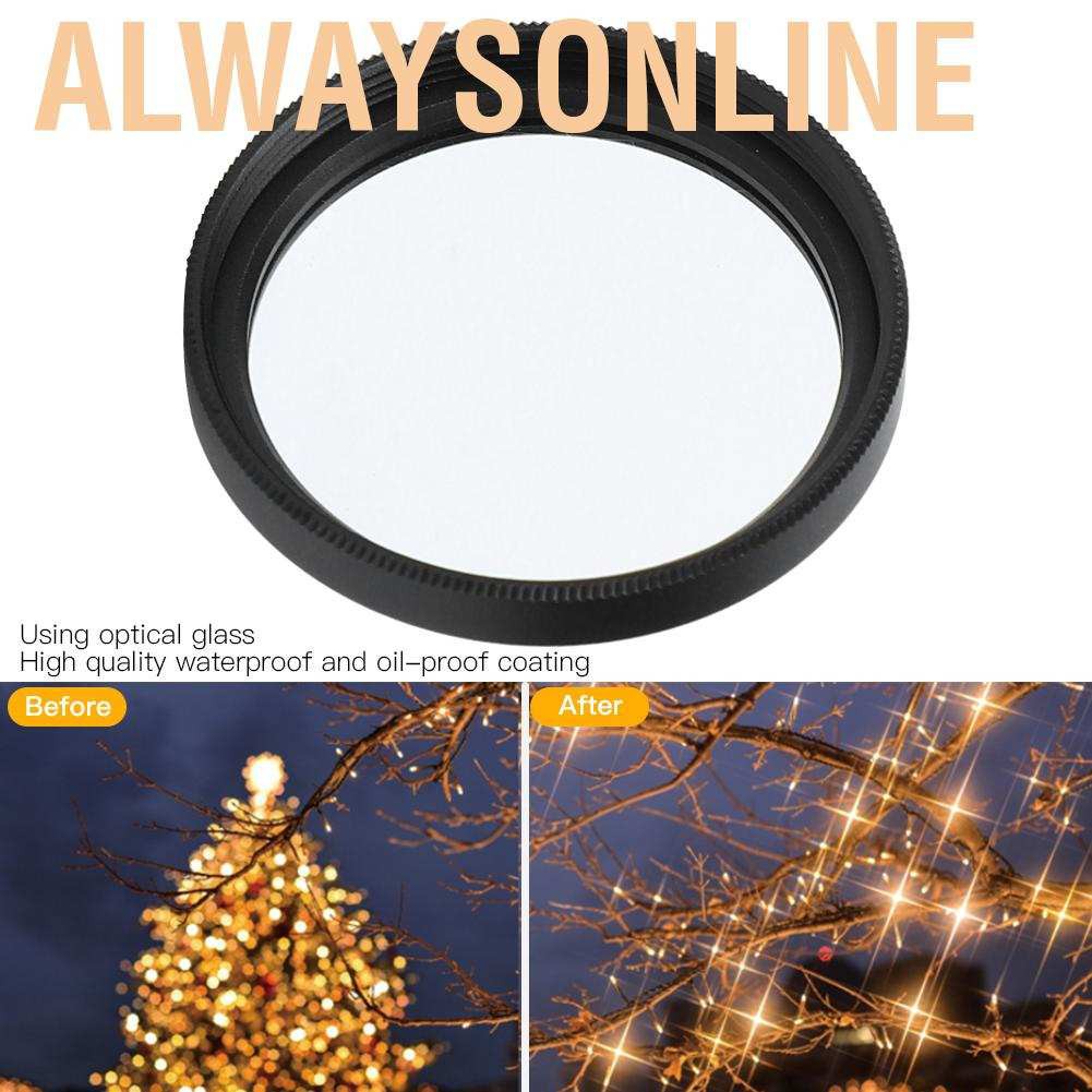 Alwaysonline 37mm Star Lens Filter For Canon/Nikon/Sony/Pentax/Olympus/Fujifilm Interface