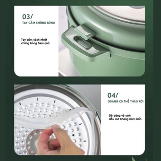 Nồi áp suất điện đa năng Nineshield 4L chính hãng, nấu lẩu, nấu cháo, nấu cơm, ninh xương, chiên xào binhtum1045