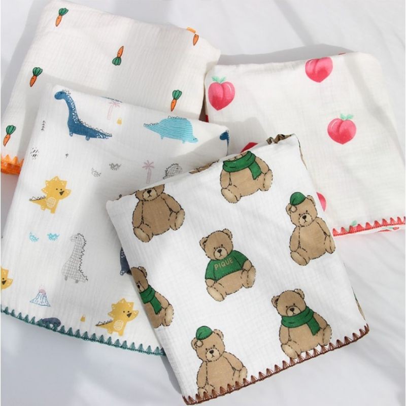 Chăn xô sợi tre 4 lớp cao cấp, mềm mại cho bé - nhiều mẫu