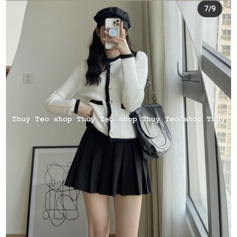 [Hàng sẵn] ÁO LEN GẠO TRƠN MỀM VIỀN BO CÓ TÚI HÔNG L2511
