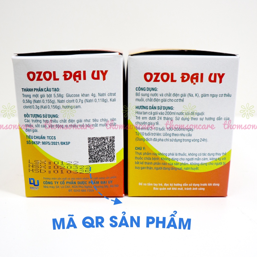 Bù nước và điện giải vị cam Oresol hộp 40 gói bột đaiuy, bổ sung muối glucose, kali, dùng khi sốt, chơi thể thao