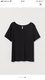 Áo phom cổ tim h&m japan
