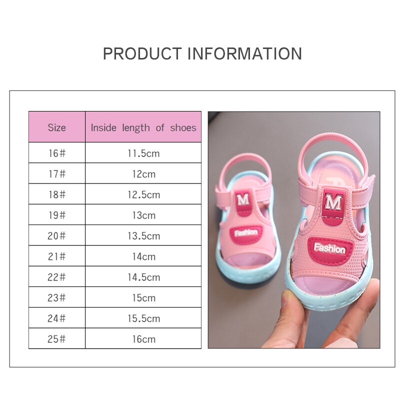 Giày sandal AMILA bề mặt mềm chống trượt in chữ dễ thương thoải mái cho bé tập đi