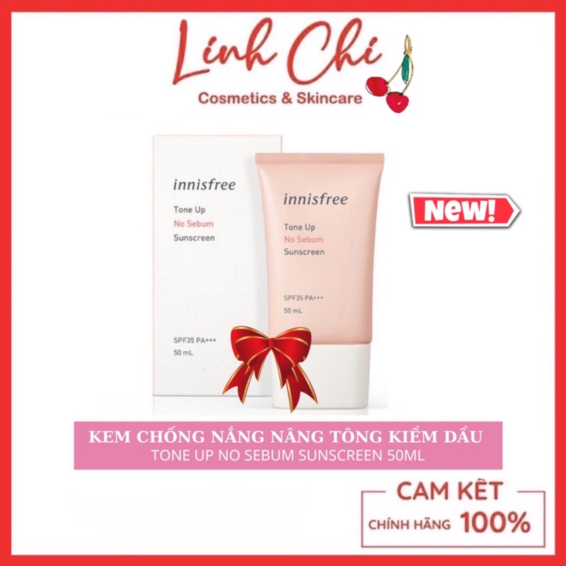 Kem Chống Nắng Innisfree Nosebum Nâng Tone Trắng Hồng
