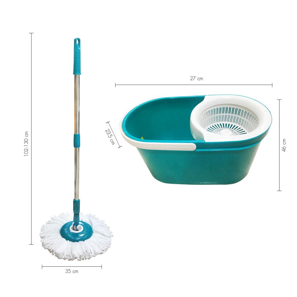 HomeBase ACCO Bộ cây lau nhà thông minh xoay 360 độ 46x23.5x27cm màu xanh lá