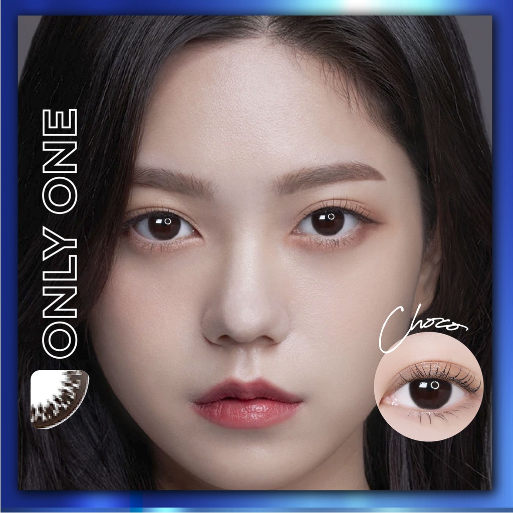 [LENS Y KHOA] Kính áp tròng màu Hydrogel Silicone cao cấp Sanso Lens - Tone nâu đen choco ONLY ONE -