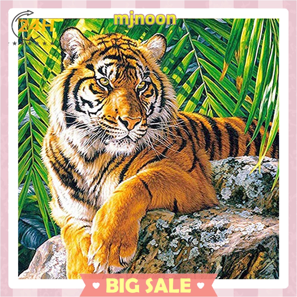Bộ tranh thêu chữ thập tự làm hình con hổ 11CT