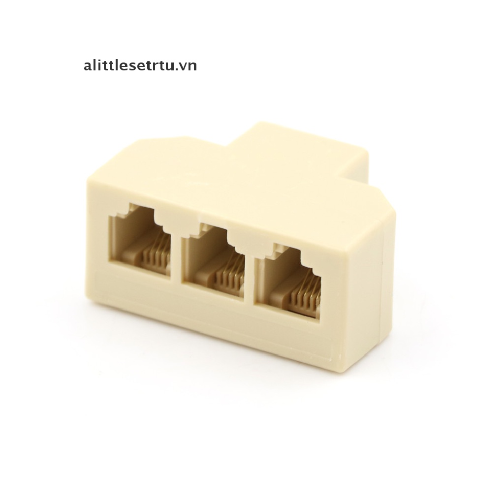 1 Giắc Chuyển Đổi 3 Chiều RJ11 Sang 3 F RJ-11 6P4C Cho Điện Thoại