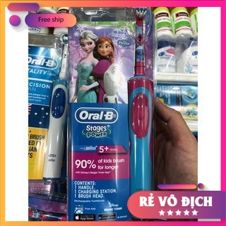 Bàn chải đánh răng điện Oral-B Vitality chính hãng, PIN sạc 1 lần dùng cả tuần, làm sạch răng, chống mảng bám, viêm nướu