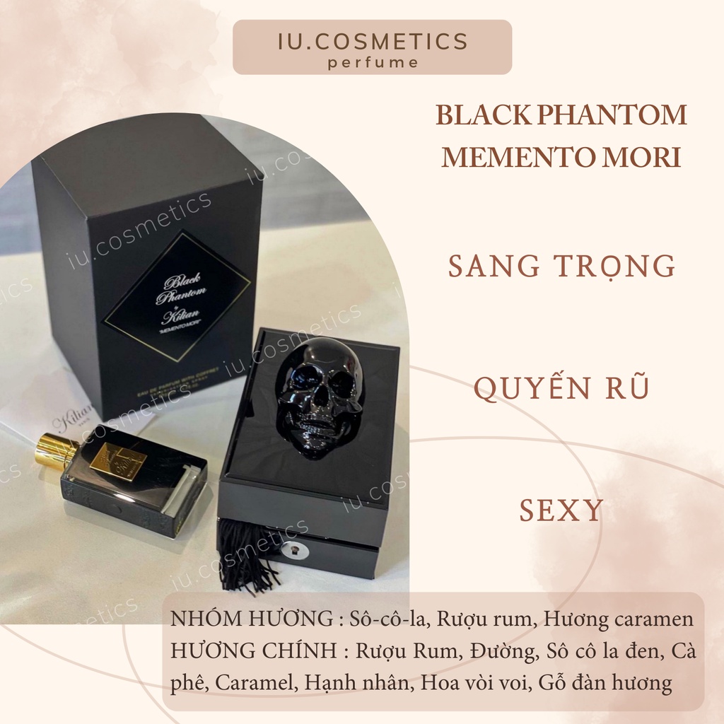 Nước hoa Unisex Đầu Lâu Black Phantom EDP 50ml - Dầu thơm đẳng cấp tinh tế, quyến rũ bí ẩn.