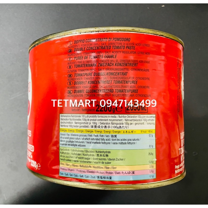 Cà chua xay nhuyễn hiệu Giaguaro 2,2kg (Tomato Paste)