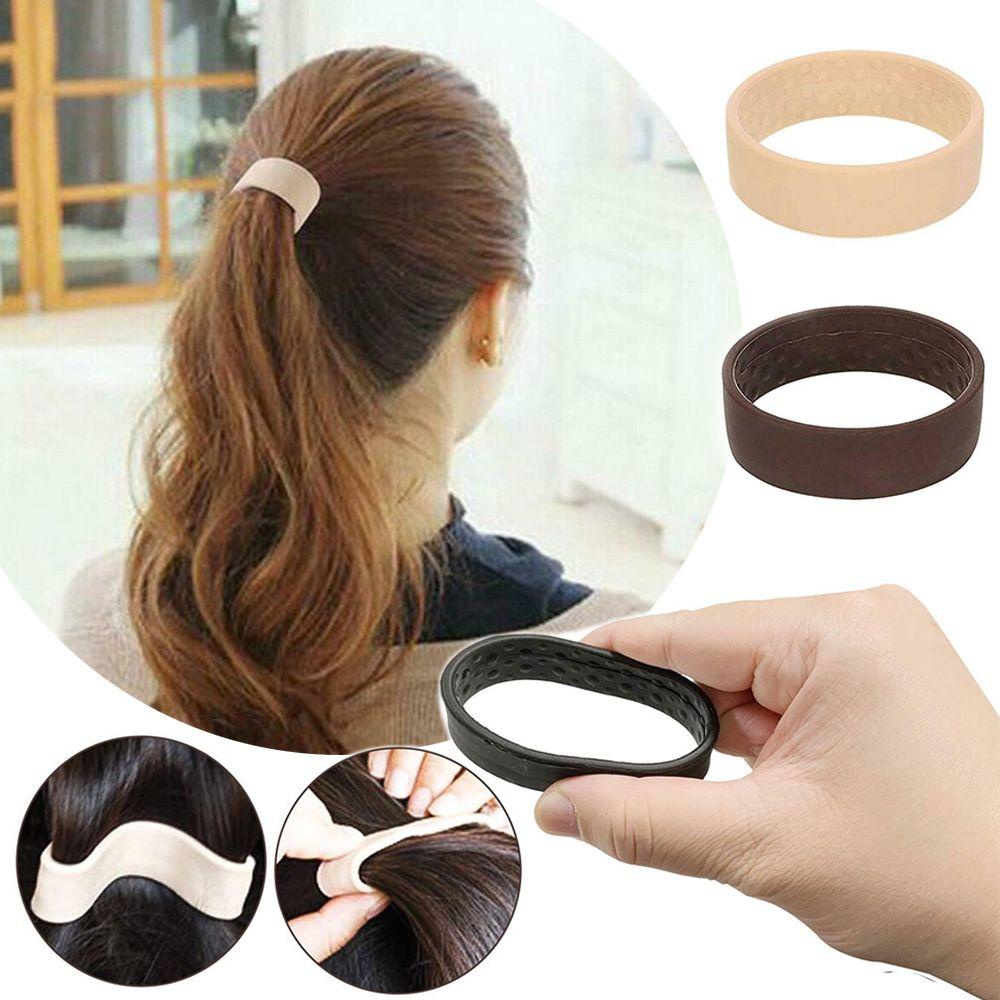 LANFY Kẹp Tóc Đuôi Ngựa Silicone Có Thể Gấp Gọn Cho Nữ