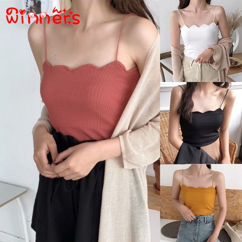 Áo dây mảnh dệt kim gợi cảm