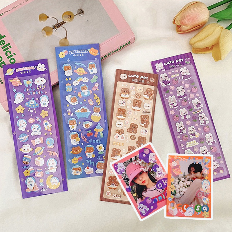 Bộ Sticker Dán Trang Trí Sổ Tay DIY Dễ Thương Dành Cho Học Sinh