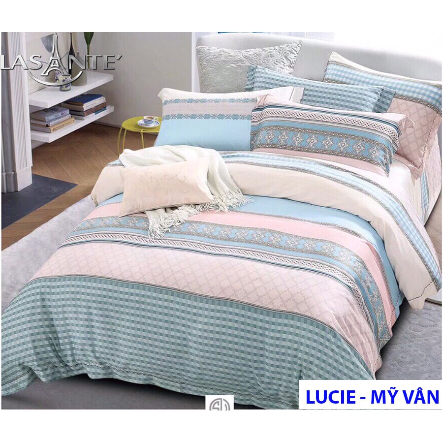 Mát lạnh 20 bộ chăn ga Tencel Modal 5 món ga chun chần bông Lasante Pháp