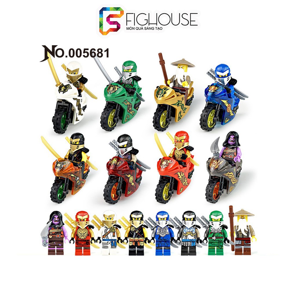 Full Set 8 Minifigures Ninjago Season 13 - Đồ Chơi Lắp Ráp Xếp Hình 5681