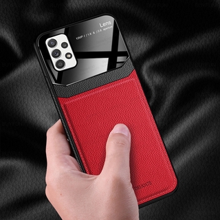 Ốp điện thoại phối da thời trang dành cho Samsung Galaxy A72 A52 A32 4G A12 A42 5G A02S A21S A31 M51
