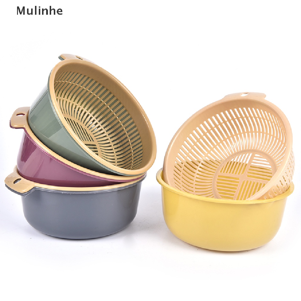Rổ Rửa Rau Củ Quả Hai Lớp Thiết Kế Nhỏ Gọn Tiện Dụng