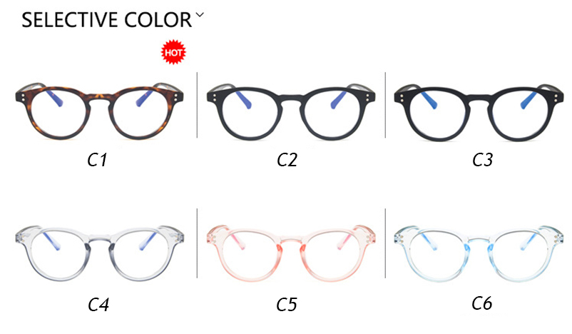 Gọng kính tròn chống tia bức xạ kiểu dáng thời trang phong cách Hàn Quốc